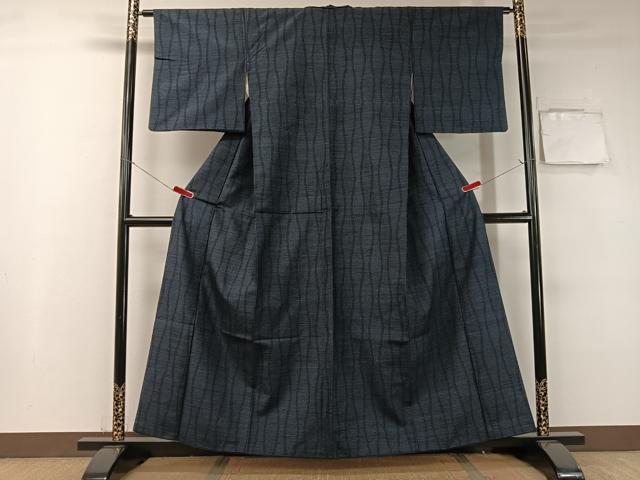 平和屋着物○結城紬 120亀甲 陶器草花文 正絹 逸品 CABA1728ut 平和屋着物