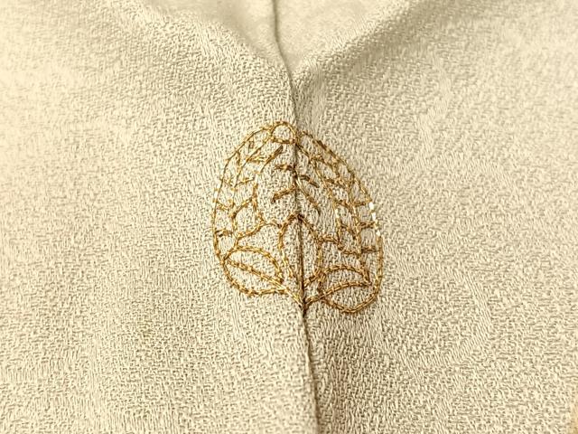 平和屋着物●訪問着　刺繍　枝花鳥文　金糸　正絹　逸品　CABB4967vp