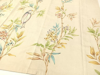 平和屋着物●訪問着　刺繍　枝花鳥文　金糸　正絹　逸品　CABB4967vp