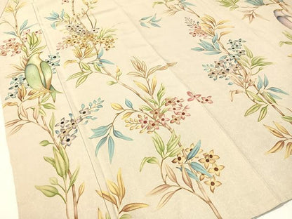 平和屋着物●訪問着　刺繍　枝花鳥文　金糸　正絹　逸品　CABB4967vp