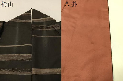 平和屋着物●本場大島紬　横段文　正絹　逸品　CABB4968vp
