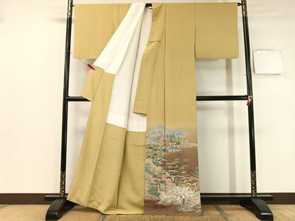 平和屋着物●十日町　加賀草木友禅の第一人者　田村哲彦　色留訪問着　御所解文　暈し染め　正絹　逸品　CABB4973vp