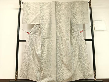 平和屋着物●本場大島紬　白大島　9マルキ　風景文　正絹　逸品　未使用　CABB4976vp