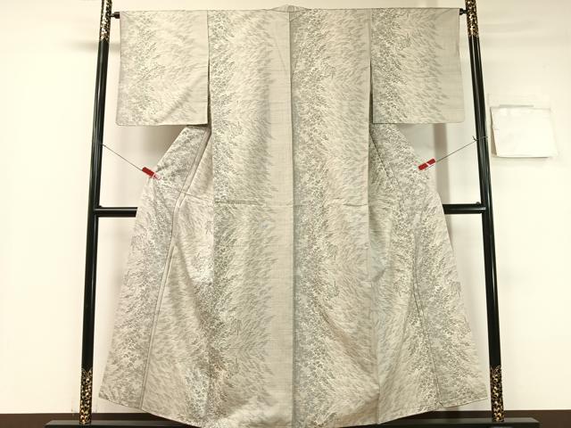 平和屋着物●本場大島紬　白大島　9マルキ　風景文　正絹　逸品　未使用　CABB4976vp