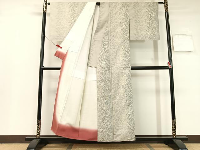 平和屋着物●本場大島紬　白大島　9マルキ　風景文　正絹　逸品　未使用　CABB4976vp