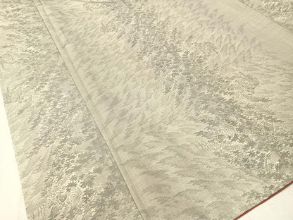 平和屋着物●本場大島紬　白大島　9マルキ　風景文　正絹　逸品　未使用　CABB4976vp