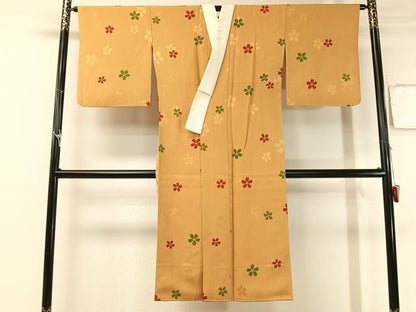 平和屋着物●長襦袢 袷 舞桜 半衿刺繍 正絹 逸品 CABB4999vp