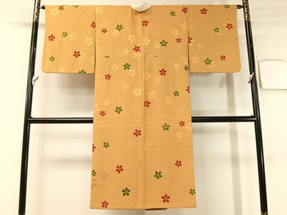 平和屋着物●長襦袢 袷 舞桜 半衿刺繍 正絹 逸品 CABB4999vp