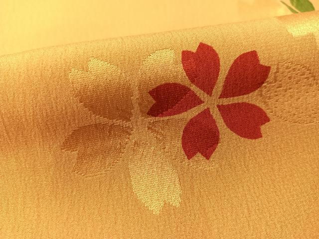 平和屋着物●長襦袢 袷 舞桜 半衿刺繍 正絹 逸品 CABB4999vp