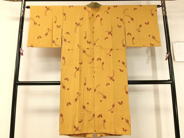 【銘品新品】作家物 長襦袢 牡丹鼠色 変わり織「市松格子織」袖無双仕立て 銘品新品】作家物 長襦袢 牡丹鼠色 変わり織「市松格子織」袖無双