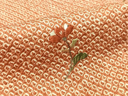 平和屋着物●訪問着　総絞り　刺繍　花唐草間道　金彩　正絹　逸品　CABB5012vp
