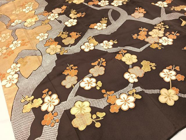 平和屋着物○訪問着 鹿の子枝梅文 金彩 正絹 逸品 CABB5014vp