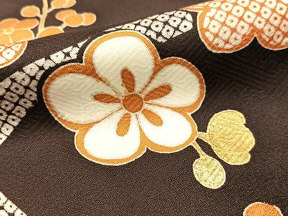 平和屋着物●訪問着　鹿の子枝梅文　金彩　正絹　逸品　CABB5014vp