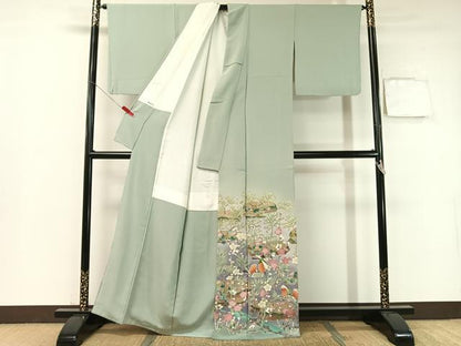 平和屋着物●豪華色留袖 友禅 作家物 鴛鴦枝梅松文 暈し染め 正絹 逸品 CABB5015vp