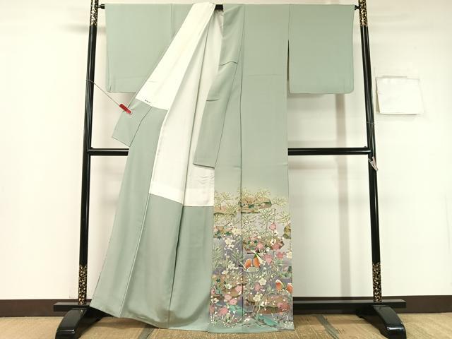 平和屋着物●豪華色留袖 友禅 作家物 鴛鴦枝梅松文 暈し染め 正絹 逸品 CABB5015vp