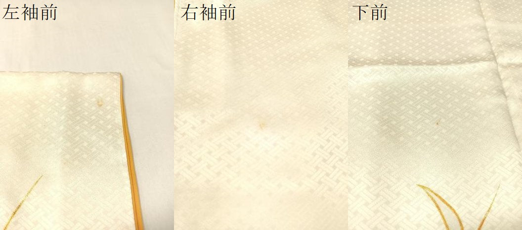 平和屋着物●訪問着　駒刺繍　笹竹花文　金彩　正絹　逸品　CABB5021vp