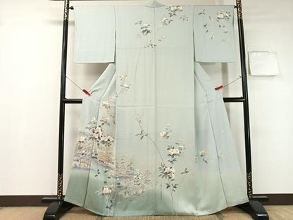 平和屋着物●訪問着　友禅　作家物　名所風景花文　暈し染め　正絹　逸品　CABB5023vp