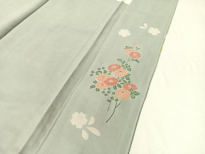 平和屋着物●訪問着　絞り　道長花文　暈し染め　金彩　正絹　逸品　CABB5024vp
