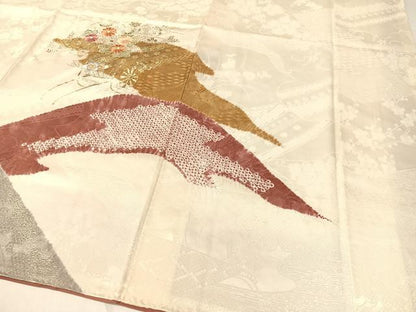 平和屋着物●創業460年・千總　訪問着　駒刺繍　絞り　花車文　金彩　伊勢丹扱い　正絹　逸品　CABB5025vp