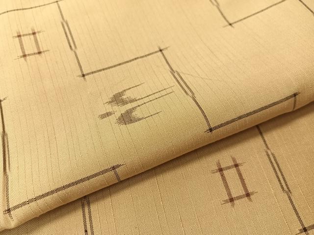 平和屋着物●上質な紬  越布琉 琉球絣文様 証紙付き 正絹 逸品 未使用 CABB5028vp