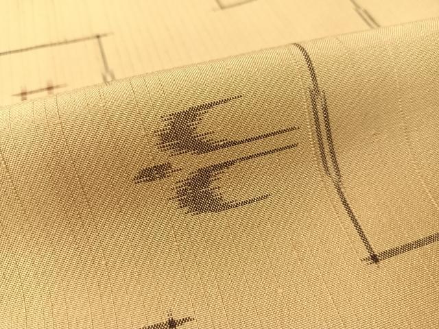 平和屋着物●上質な紬  越布琉 琉球絣文様 証紙付き 正絹 逸品 未使用 CABB5028vp