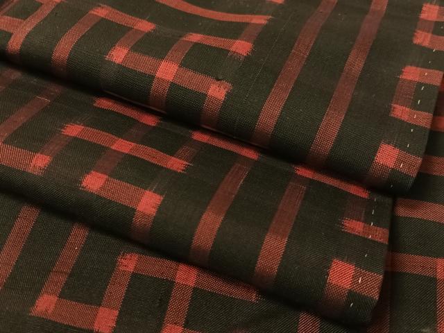 平和屋着物●本場大島紬 アンサンブル 龍郷絣 秋名バラ 正絹 逸品 CABB5029vp