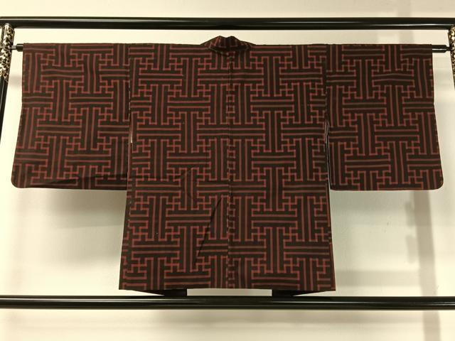 平和屋着物●本場大島紬 アンサンブル 龍郷絣 秋名バラ 正絹 逸品 CABB5029vp