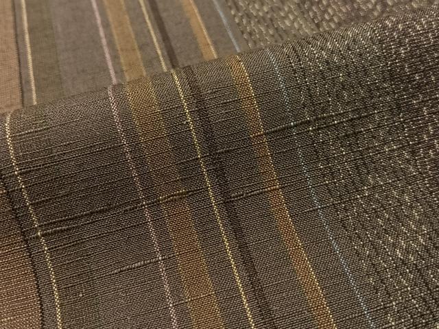 平和屋着物●上質な紬 陽彩 縞 証紙付き 正絹 逸品 CABB5034vp