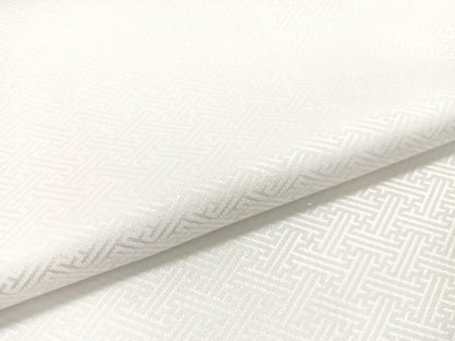 平和屋着物●男性　色紋付　羽織セット　紗綾型地紋　白色　キングサイズ　洗える着物　CABB5037vp