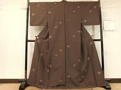 平和屋着物●小紋 雪輪重ね 洗える着物 未使用 CABB5039vp