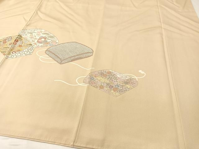 平和屋着物●豪華色留袖 駒刺繍 文箱花文 暈し染め 金彩 正絹 逸品 CABB5041vp