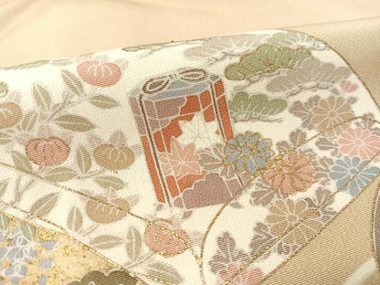 平和屋着物●豪華色留袖 駒刺繍 文箱花文 暈し染め 金彩 正絹 逸品 CABB5041vp