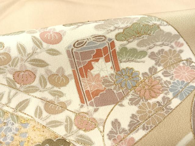 平和屋着物●豪華色留袖 駒刺繍 文箱花文 暈し染め 金彩 正絹 逸品 CABB5041vp