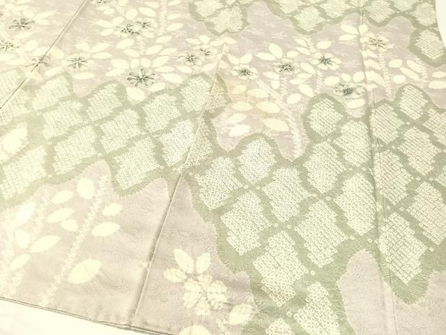平和屋着物●訪問着　絞り　舞花文　正絹　逸品　CABB5042vp