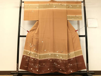 平和屋着物●訪問着 吹寄せ花文 暈し染め 金彩 やまと誂製 正絹 逸品 CABB5047vp
