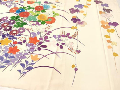 平和屋着物●豪華振袖　駒刺繍　花車文　金彩　正絹　逸品　CABB5049vp