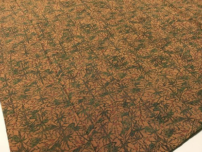 平和屋着物●人間国宝・南部芳松の息子 伝統工芸伝承者彫刻・南部幸雄 小紋 型染め 笹竹花文 鬼しぼ縮緬 正絹 逸品 CABB5053vp
