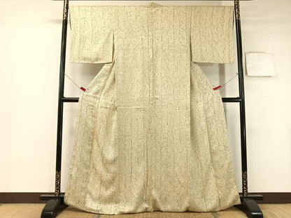 平和屋着物●名門 藤娘きぬたや・総絞り 杢目絞り 小紋 正絹 逸品 CABB5054vp