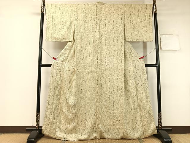 平和屋着物●名門 藤娘きぬたや・総絞り 杢目絞り 小紋 正絹 逸品 CABB5054vp