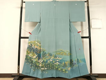 平和屋着物●十日町友禅作家 阿部佳雪 色留袖 風景文 正絹 逸品 CABB5056vp