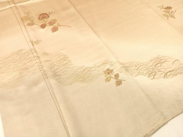 平和屋着物●訪問着 竹屋町刺繍 更紗花蝶文 暈し染め 金彩 正絹 逸品 CABB5058vp