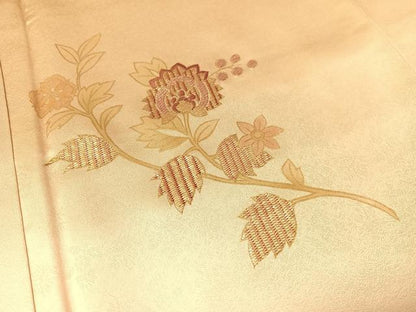 平和屋着物●訪問着 竹屋町刺繍 更紗花蝶文 暈し染め 金彩 正絹 逸品 CABB5058vp