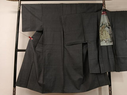 平和屋着物●男性 本場大島紬 アンサンブル 絣文様 正絹 逸品 CABB5062vp