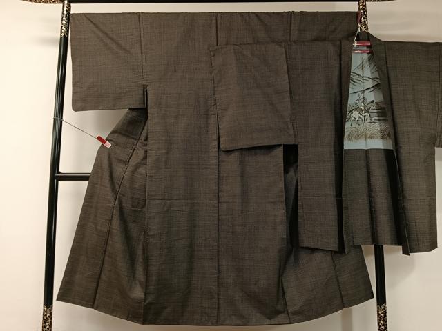 平和屋着物●男性 本場大島紬 アンサンブル 80亀甲 総詰め 正絹 逸品 CABB5063vp