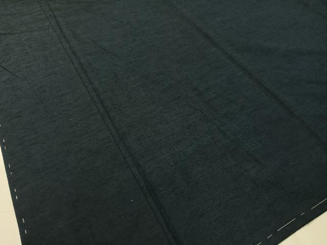 平和屋着物●男性 紬・ひげ紬羽織・長襦袢セット 武将 米沢 美鈴織 留紺色 証紙付き 正絹 逸品 未使用 CABB5067vp