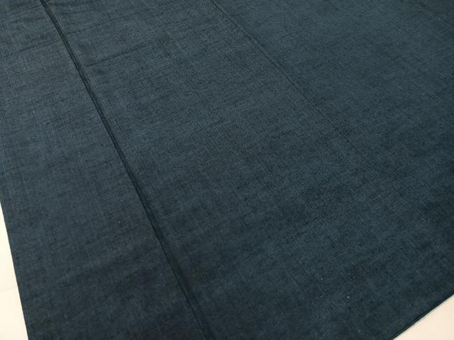 平和屋着物●男性　紬　アンサンブル　長襦袢セット　留紺色　正絹　逸品　CABB5069vp