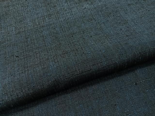 平和屋着物●男性　紬　アンサンブル　長襦袢セット　留紺色　正絹　逸品　CABB5069vp