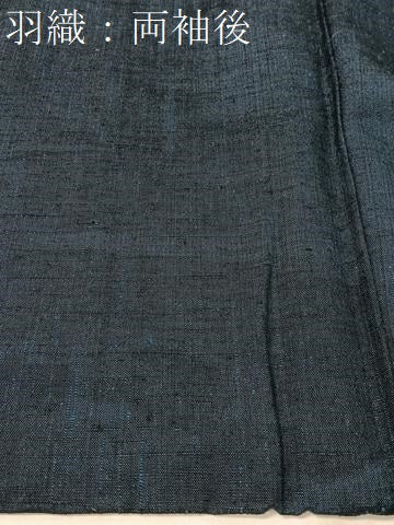 平和屋着物●男性　紬　アンサンブル　長襦袢セット　留紺色　正絹　逸品　CABB5069vp