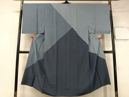平和屋着物●男性　紬・ひげ紬羽織・長襦袢セット　濃藍色　正絹　逸品　CABB5070vp