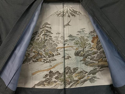 平和屋着物●男性　本場大島紬　アンサンブル　100亀甲　総詰め　正絹　逸品　未使用　CABB5071vp
